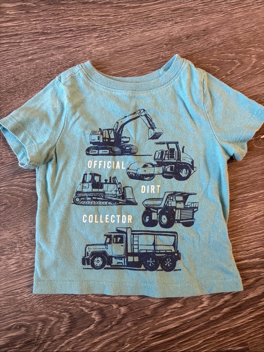 Old Navy Light Blue Construction Truck Graphic Tee